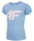 Koszulka 4F T-shirt dla małych dzieci (dziewcząt) JTSD101 - niebieski melanż