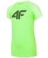 Koszulka 4F Koszulka sportowa dla dużych dzieci (chłopców) JTSM401 - soczysta zieleń neon