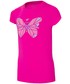 Koszulka 4F Koszulka sportowa dla dużych dzieci (dziewcząt) JTSD401A - ciemny róż