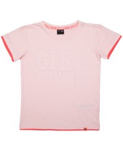 koszulka T-shirt dla dużych dziewcząt JTSD202 - róż pudrowy - - 4f.com.pl
