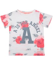 koszulka T-shirt dla małych dziewczynek JTSD104 - szare róże - - 4f.com.pl