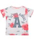 Koszulka 4F T-shirt dla małych dziewczynek JTSD104 - szare róże -