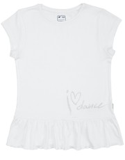 koszulka T-shirt dla małych dziewczynek JTSD302 - biały - - 4f.com.pl