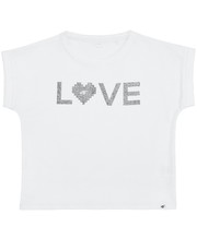 koszulka T-shirt dla dużych dziewcząt JTSD210 - biały - - 4f.com.pl