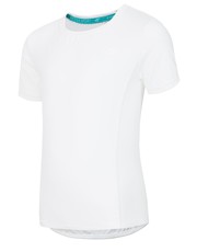 koszulka Koszulka treningowa dla małych dziewczyek JTSD301 - biały - - 4f.com.pl