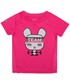 Koszulka 4F Koszulka treningowa dla małych dziewczynek JTSD304 - róż fluo -