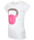 Koszulka 4F Koszulka traningowa dla małych dziewczynek JTSD304 - biały -