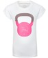 Koszulka 4F Koszulka traningowa dla małych dziewczynek JTSD304 - biały -