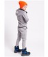 Spodnie 4F Spodnie sportowe dla małych chłopców JSPMTR300Z - SZARY MELANŻ -