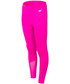 Spodnie 4F Legginsy sportowe dla dużych dzieci (dziewcząt) JLEG400 - ciemny róż