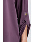 Bluzka Bialcon Dzianinowa fioletowa bluzka z podwijanymi rękawami