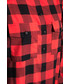 Bluzka Bialcon Długa czerwona koszula z kieszeniami z boku
