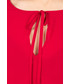 Bluzka Bialcon Czerwona bluzka z wiązaniem przy dekolcie