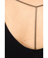 Bluzka Bialcon Luźna czarna bluzka z ozdobnym łańcuszkiem z tyłu