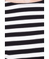 Bluzka Bialcon Czarno-biała bluzka typu nietoperz w poziome pasy