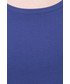 Bluzka Bialcon Niebieska bluzka z głębokim dekoltem oraz krótkim rękawem
