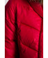 Kurtka Bialcon Czerwona długa kurtka z futerkiem