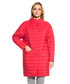 Płaszcz Bialcon Czerwony pikowany płaszcz z podszewką