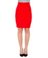 Spódnica Bialcon Elegancka czerwona spódnica z podszewką