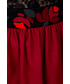 Spódnica Bialcon Czerwona rozkloszowana spódnica z paskiem