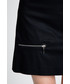 Spódnica Bialcon Czarna spódnica z zamkami