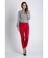 Spodnie Bialcon Dopasowane spodnie w kolorze czerwonym