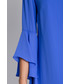 Sukienka Bialcon Luźna niebieska sukienka z rozkloszowanymi rękawami