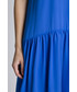 Sukienka Bialcon Niebieska oryginalna sukienka z falbaną u dołu