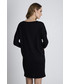 Sukienka Bialcon Czarna jesienna sukienka z długim rękawem