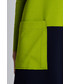 Sukienka Bialcon Granatowo-zielona dresowa sukienka obcięta na surowo
