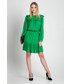Sukienka Bialcon Zielona sukienka z falbanami