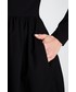 Sukienka Bialcon Czarna rozkloszowana sukienka z długim rękawem