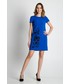 Sukienka Bialcon Niebieska sukienka z krótkim rękawem