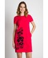 Sukienka Bialcon Czerwona sukienka z krótkim rękawem