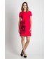 Sukienka Bialcon Czerwona sukienka z krótkim rękawem