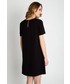 Sukienka Bialcon Czarna delikatna sukienka z krótkim rękawem