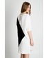 Sukienka Bialcon Czarno-biała sukienka z krótkim rękawem