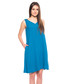 Sukienka Bialcon Luźna niebieska sukienka na ramiączkach
