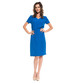 Sukienka Bialcon Niebieska sukienka z dekoltem w literkę V