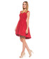 Sukienka Bialcon Czerwona rozkloszowana sukienka z podszewką