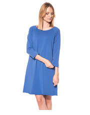 sukienka Niebieska dresowa sukienka - Bialcon.pl