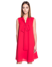 sukienka Czerwona sukienka typu parasolka - Bialcon.pl