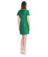 Sukienka Bialcon Zielona trapezowa sukienka z krótkim rękawem