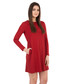 Sukienka Bialcon Czerwona sukienka z długim rękawem