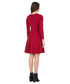 Sukienka Bialcon Dzianinowa czerwona sukienka z rozkloszowanym dołem
