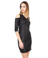Sukienka Bialcon Czarna sukienka z odsłoniętymi ramionami