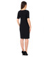Sukienka Bialcon Czarna sukienka z krótkim rękawem