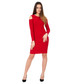 Sukienka Bialcon Czerwona sukienka z wycięciem na ramionach