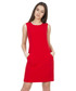Sukienka Bialcon Czerwona sukienka bez rękawów z okrągłym dekoltem