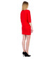 Sukienka Bialcon Czerwona dzianinowa sukienka z ozdobami na ramionach